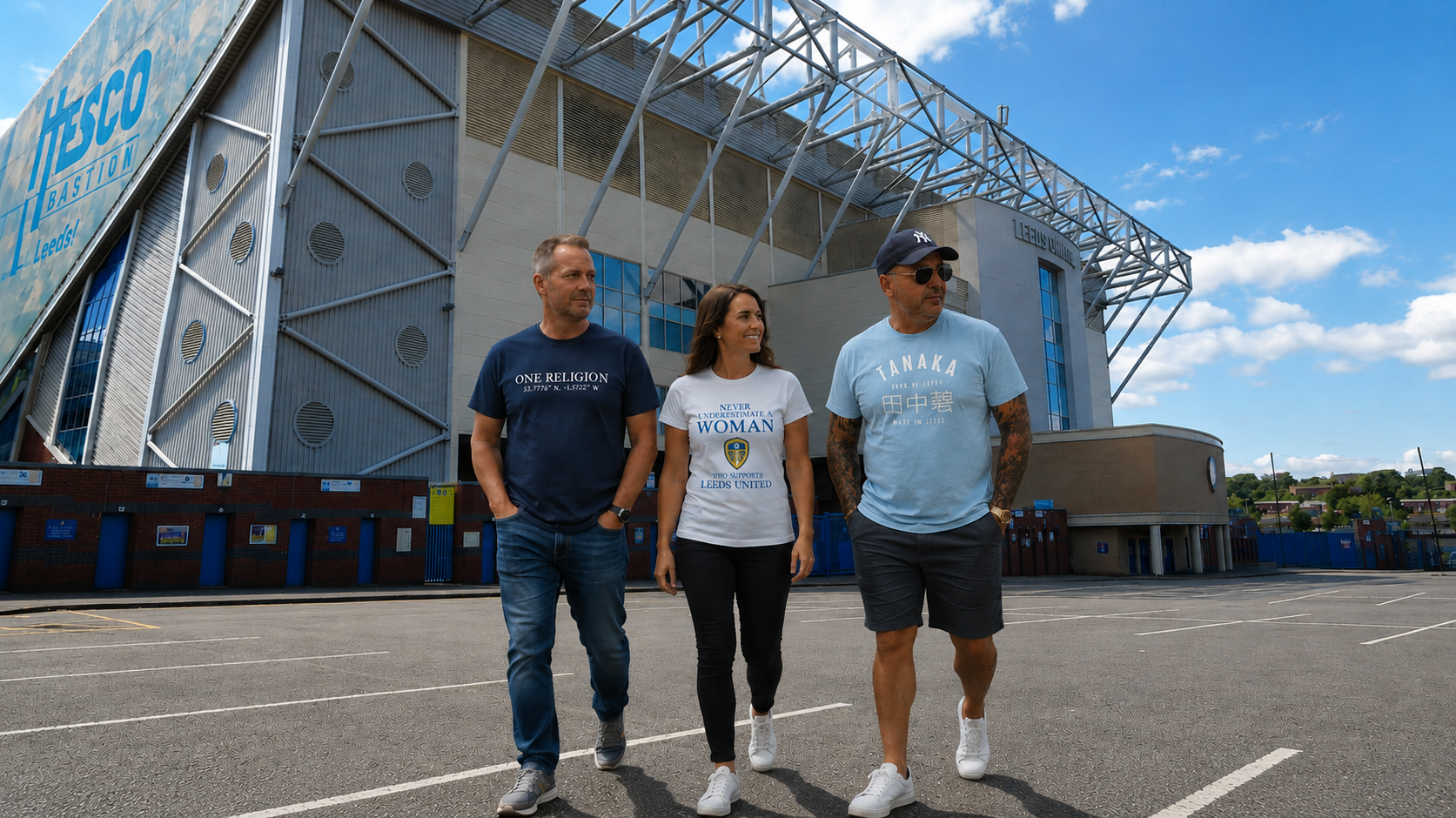 Forever Leeds fan in the Leeds County Arcade