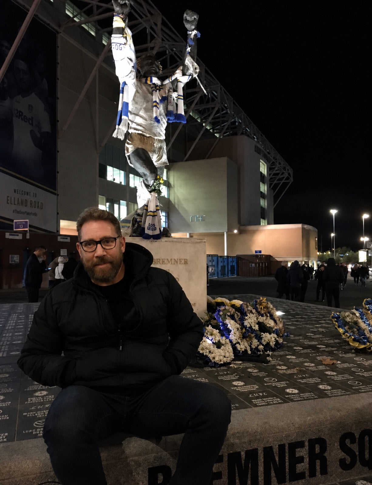 Gary at Elland Road, the home of Leeds United