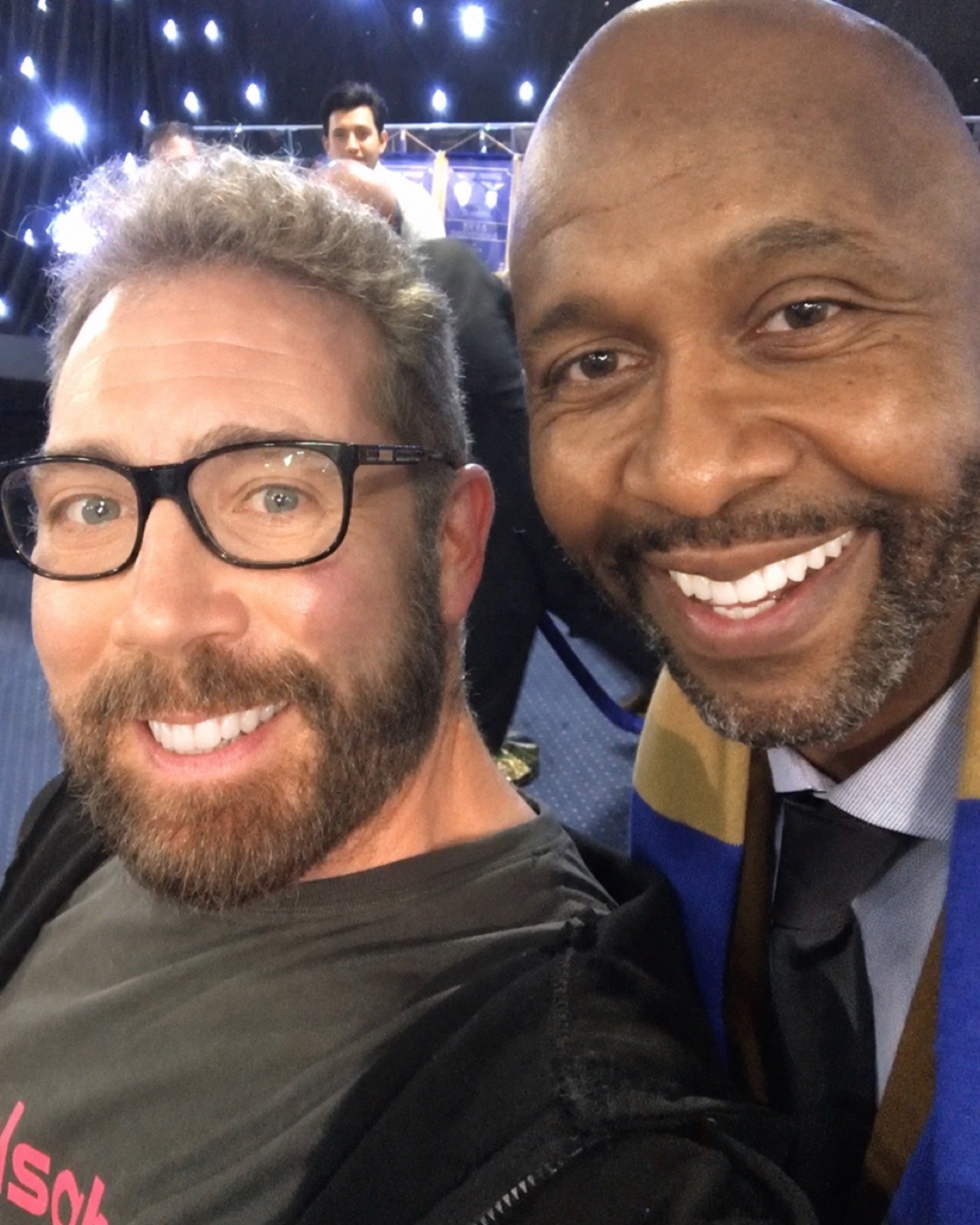 Gary with Leeds United captain Lucas Radebe, who inspired The Chief design