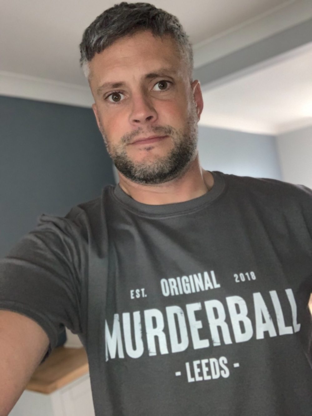 Customer selfie in the Murderball tee